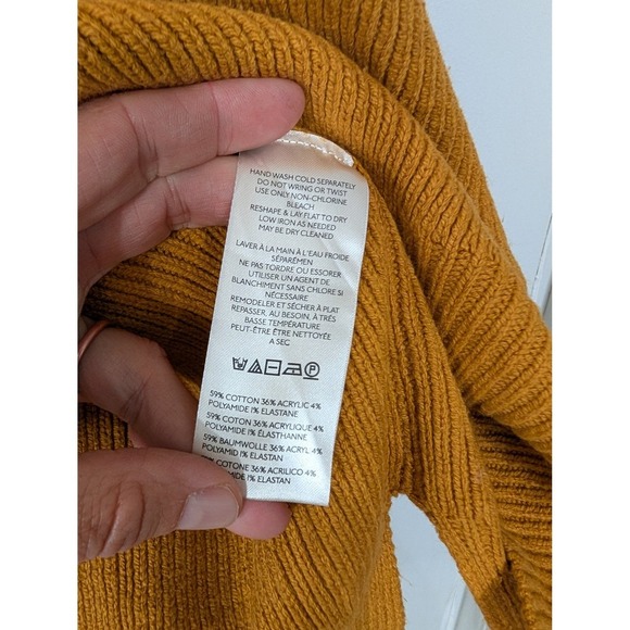 Free People Easy Street Tunic Inca Gold Sweater women's small oversized chunky - Picture 9 of 11